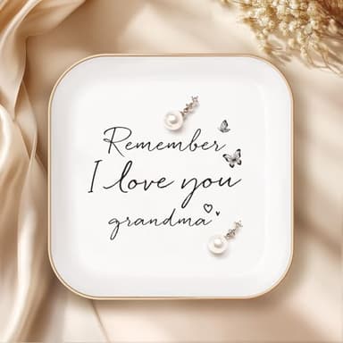 Grandma Gifts – Jewelry Dish, grandma birthday gifts, Elegant Trinket Tray for Rings, Best Grandma Ever Keepsake, Sentimental Gift from Grandkids, Sweet and Thoughtful Gift For a GrandmaGrandma) - Image 2