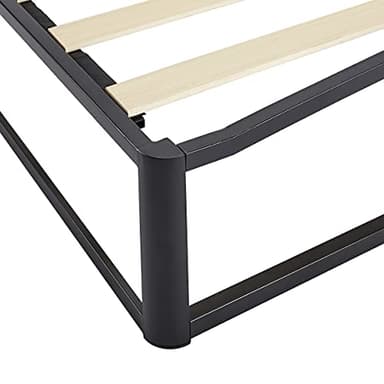 Amazon Basics Metal Platform Bed Frame, with Wood Slat Support, 10 inches High, Twin, Black - Image 4