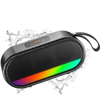 Portable Bluetooth Speaker with LED Lights, 24W Loud Sound Punchy Bass, Portable Wireless Up to 10H Playtime, Built-in Mic Bluetooth 5.3, IPX6 Waterproof Wireless Speaker for Home/Outdoor/Party/Beach - Image 1