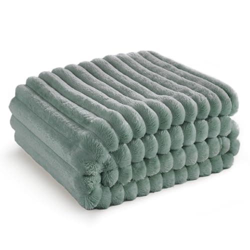 Bedsure GentleSoft Twin XL Blanket for Couch - Cozy Soft Blankets for Women, Cute Small Fleece Throws for Girls, Sage Green, 66x90 Inches - Image 1