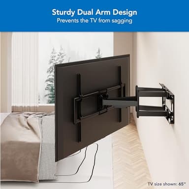 Mount-It! Heavy Duty XXL Full Motion TV Wall Mount for Extra Large TVs, max VESA 900x600, Holds up to 264lb, Swivel Tilt Extension Adjustable TV Mount for 60" 65" 75" 80" 85" 90" 98" 100" 115" 120 in - Image 4