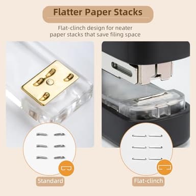 deli Stapler, Desktop Staplers with 830 Staples and Integrated Staple Remover, 40 Sheet Capacity Office Stapler, Black - Image 3