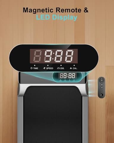 Abonow Walking Pad with Incline, 2.5HP Walking Pad Treadmill,2 in 1 Portable Under Desk Treadmill 265lb Weight Capacity,Walking Pad with Incline for Home Small,Remote Control,LED Display - Image 6