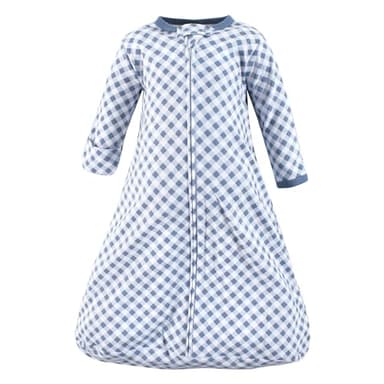 Hudson Baby Unisex Baby Cotton Long-Sleeve Wearable Sleeping Bag, Sack, Blanket, Pink Blue Pretty Floral, 12-18 Months - Image 4