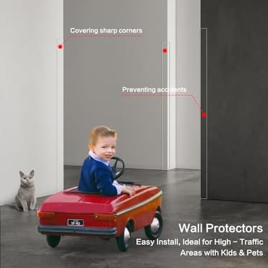 6PCS Clear Self-Adhesive Wall Corner Protectors，Corner Guards & Edge Protector for Wall Door Frame Cabinet Baseboard & Door, Table, Stair (57.8" X 1.18") - Image 5