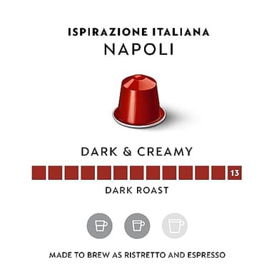 Nespresso Capsules Original Line, Ispirazione Napoli, Dark Roast Coffee Pods, 50-Count Espresso Coffee Pods, - Image 2