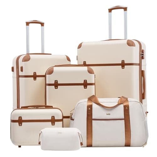 Coolife Luggage Set 3 Piece Suitcase Set Carry On Luggage PC Hardside Luggage TSA Lock Spinner Wheels Telescopic Handle - Image 1