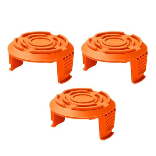 Replacement Spool Cap Covers Compatible with Worx, Trimmer Cap Suitable for Worx Weed Eater String Trimmers WA0010, WA6531 (3-Pack) - Image 1