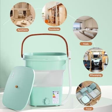 qagwotuv Mini Portable Washing Machine and Dryer Upgraded 18L Powerful Motor Deep Cleaning Of Clothes, Mini Lavadora y Secadora Portatil - Image 7