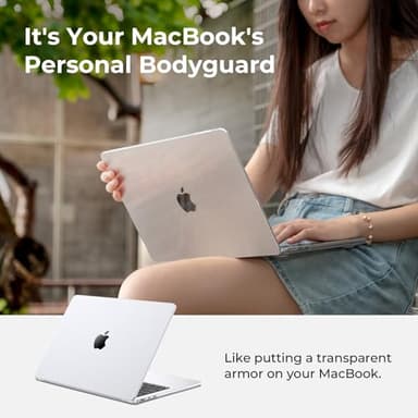 EooCoo Case Compatible with MacBook Air 13 inch M4 2025 2024 2023 2022 M3 M2 A3240 A3113 A2681, Crystal Hard Shell Scratch Resistant Protective Cover Compatible for MacBook Air 13.6 inch Case, Clear - Image 6