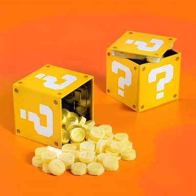 Super Mario Bros. Sour Strawberry Candy Coins in Bright Yellow Question Mark Boxes - (12 Pack) - Perfect for Parties, Gifts & Game Nights - Image 2