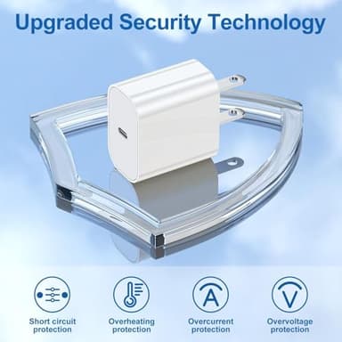 6ft/10ft/10ft iPhone Charger Fast Charging Block, Wall Charger Plug and Long USB C to Lightning Cable Cord, Type C Charging Cube Box Brick for Apple iPhone 14 Pro Max/14/13/13 Pro/12 Mini/11 Pro/XS/XR - Image 4