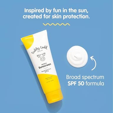 TUBBY TODD Mineral Sunscreen SPF 50 - Broad Spectrum Sunscreen Lotion for Kids - Water-Resistant for 80 Minutes - Safe for Sensitive Skin - Non-Greasy Feel - 2 Pack, 4 Fl Oz - Image 3