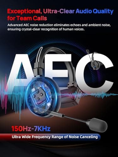 SYNCO XTALK X5 Wireless Intercom Headset System, 2.4GHz Full Duplex Group Talk Coms with 24H 350M/1148FT Real-time Monitoring, Single-Ear-Headsets-for-Communication - Image 6