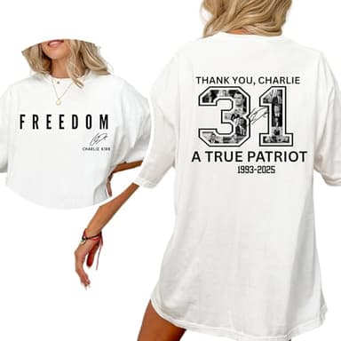 Charlie Kirk Shirt, Political Support T-Shirt & Sweatshirt – Justice for Charlie Kirk Graphic Tee, Patriotic Republican American Top, True Patriot Outfit Freedom shirt - Image 2