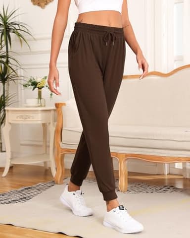 ZENEX 3 Pack Womens Joggers Women's Sweatpants with Pockets, for Running Yoga Workout Lounge(601-1XL/2XL-B/Co/Bro) - Image 3