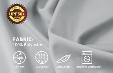 Willit Men's Rash Guard Swim Shirts UPF 50+ Long Sleeve Shirts Sun Protection SPF Hiking Fishing UV Shirt Gray XXL - Image 5