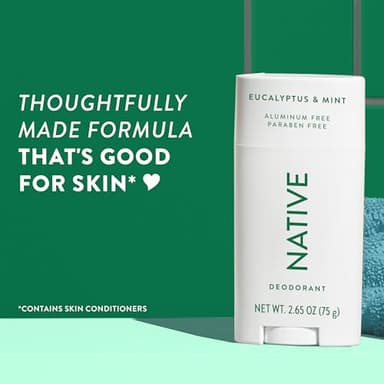 Native Aluminum-Free Clean Deodorant with Natural Derived Ingredients, 72HR odor control | Deodorant for Women and Men, With Baking Soda, Coconut Oil, Shea Butter | Eucalyptus & Mint - Image 5