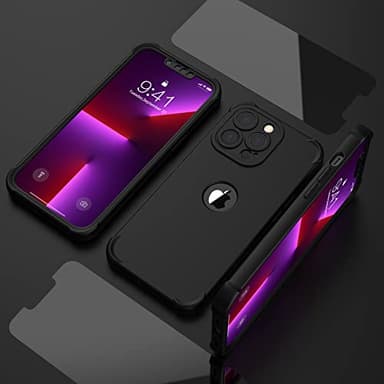ORETECH for iPhone 13 Pro Max Case, with [2 x Screen Protectors] [15 Ft Military Grade Drop Test] [Camera Protection] 360° Shockproof Slim Thin Phone Case for iPhone 13 Pro Max Cover 6.7" - Black - Image 8