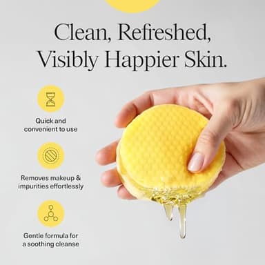 Turmeric Kojic Acid Cleansing Pads - Turmeric Face Scrub Pads with Vitamin C (30 pads), Kojic Acid and Turmeric Cleansing Pads for Exfoliation - Made With Vitamin B5 - Image 3