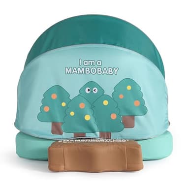 Mambobaby Non-Inflatable Baby Pool Float with Tail and Canopy UPF 50+ Sun Protection No Flip Over Infant Swim Float Skin-Friendly Mambo Float Swim Trainer Solid Baby Swimming Ring Aged 3-24 Months - Image 7