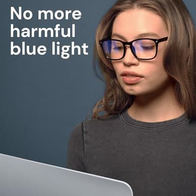 Gaoye Matte Black Blue Light Glasses for Computer & Gaming - Anti UV Ray Lenses, Scratch-Resistant & Comfort Fit - Image 5