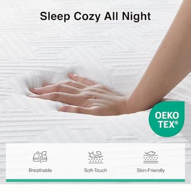 Novilla Twin Mattress, 6-Inch Gel Memory Foam Mattress for Cool Night Sleep & Pressure Relief, Medium Firm Twin Size in a Box, Bliss - Image 6
