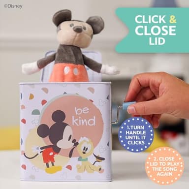 KIDS PREFERRED Disney Baby Mickey Mouse Jack in The Box Musical Toys for Babies and Toddlers, Plays “The Mickey Mouse March” Mickey Springs Out from A Colorful Box - Image 5