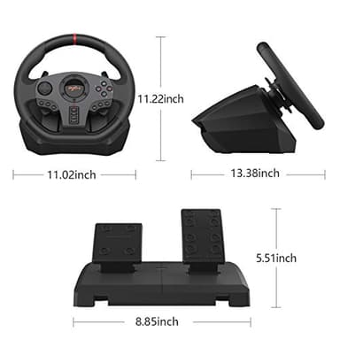 PXN V900 PC Steering Wheel Gaming - 270/900° Xbox Steering Wheel with Linear Pedals & Left and Right Dual Vibration for PS4, PC, Xbox One, Xbox Series X|S, Switch - Image 7
