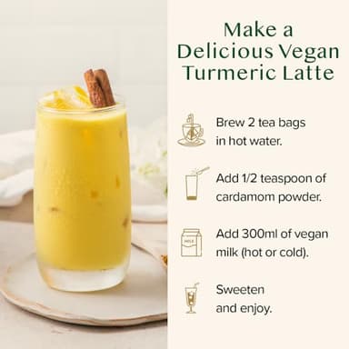 VAHDAM, Organic Turmeric Ginger Herbal Tea Bags (100 Pyramid Tea Bags) Caffeine Free, Non GMO | 100% Pure Herbal Blend - Savory & Spicy, Plant-Based Teabags | Resealable Ziplock Pouch - Image 6