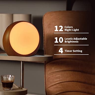 Brown Noise Sound Machine White Noise Machine with 12 Color Night Lights 30 Soothing Sounds Auto-Off Timer Calming Sleep Machine with Memory Function for Baby Kids Adult for Office Privacy - Image 3