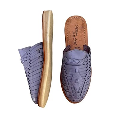 Mexico en la Piel Womans Leather Slide Sandals Handmade in Mexico in Purple Color (us_footwear_size_system, adult, women, numeric, medium, numeric_5) - Image 10