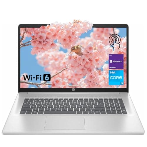 HP High-Performance 17.3" Laptop, 17.3" HD+ Touchscreen, 8-Cores Intel i3-N305, 32GB RAM, 128GB eMMC + 1TB PCIe SSD, Webcam, HDMI, Numeric Keypad, Wi-Fi 6, Windows 11 Pro, Silver - Image 1