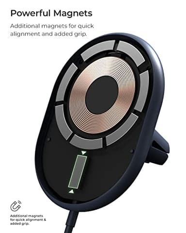 iOttie Velox Magnetic Wireless Charging Air Vent Car Phone Mount. Compatible with MagSafe iPhones including iPhone 12/13/14/15 Series (Car Charger Included) - Image 4