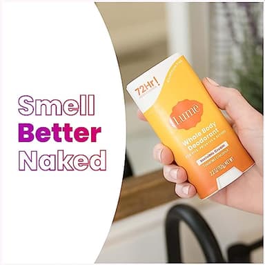 Lume Whole Body Deodorant - Invisible Cream Stick - 72 Hour Odor Control - Aluminum Free, Baking Soda Free, Skin Safe - 2.2 Ounce (Pack of 2) (Toasted Coconut) - Image 6