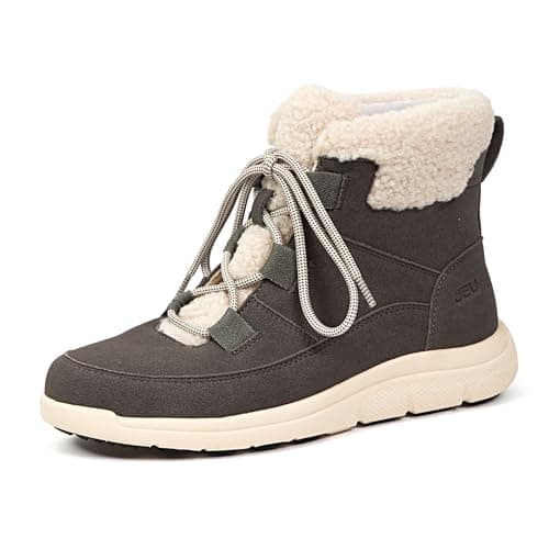 JBU Women's Freeze Lace Up Casual Ankle Winter Boot, Dk Grey, 11 - Image 1