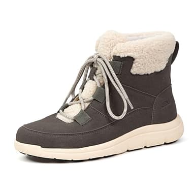 JBU Women's Freeze Lace Up Casual Ankle Winter Boot, Dk Grey, 11 - Image 1