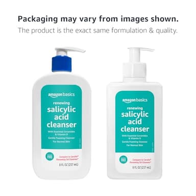 Amazon Basics Cleanser Face Wash - Renewing Salicylic Acid with Ceramides & Vitamin D, 8 fl oz, 1-Pack - Image 2