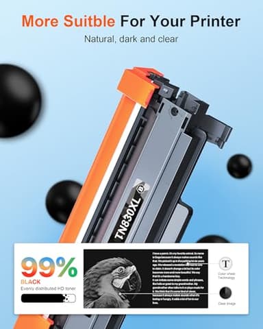E-Z Ink Pro TN830 TN830XL Compatible Toner Cartridge Replacement for Brother TN830 Toner Cartridge Compatible with Brother HL-L2460dw DCP-L2640DW HL-L2405W MFC-L2820DW HL-L2420DW Toner Printer (2Pack) - Image 4