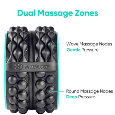 FitBeast Back Roller, Back Wheel Foam Roller - Targeted Muscle Roller for Deep Tissue Massage, Back Stretcher (6''+9''+12'', Blue) - Image 4