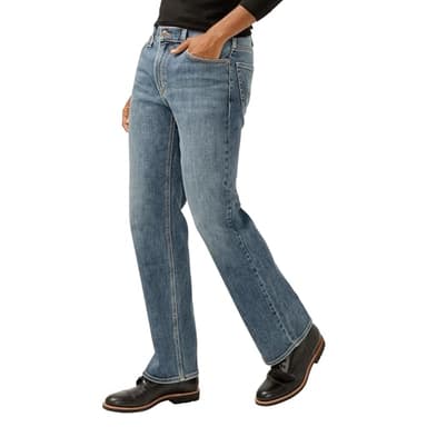 Silver Jeans Co. Zac Relaxed Fit Straight Leg Jeans | Laid Back & Stretchy Denim Bottoms - Image 2