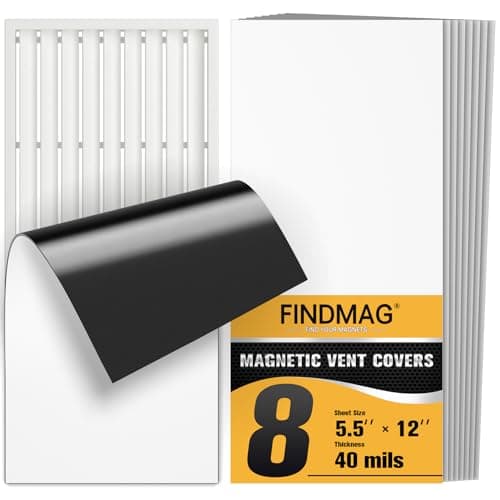 FINDMAG 8 Pack Strong Magnetic Vent Covers, 5.5" x 12" Vent Covers for Home HVAC, AC, Floor, Wall, and Ceiling Registers, Perfect for Home and RV Air Management - Image 1