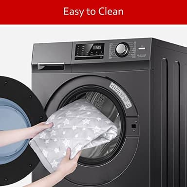 Waterproof Dog Bed Covers Replacement Washable Pet Hair Easy to Remove, Noiseless Quilted Puppy Pet Bed Cover Lovely Grey Star Print 44x54 Inches, for Dog/Cat, Cover Only - Image 9