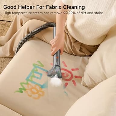 uwant Portable Carpet Cleaner with Steam& Heating System 18Kpa Powerful Suction Carpet Cleaner with 4 Cleaning Tools& Solution 2 in 1 Upholstery Cleaner Steam Cleaner for Pets, Car - Image 7