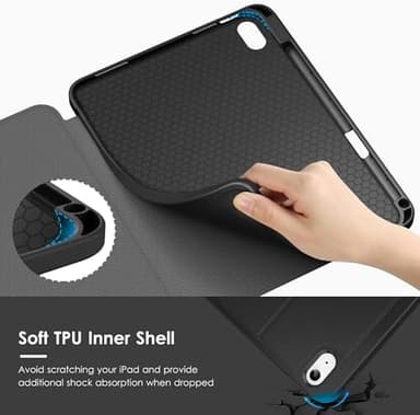 VIKESI Case for iPad (A16) 11-inch 2025 and iPad 10th/11th Generation 10.9 Inch 2022,Multiple Angles Magnetic Stand Cover,Shockproof Back,Pencil Holder,and Auto Sleep/Wake,Black - Image 7