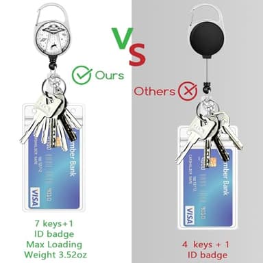 Piefly Lanyards for Id Badges, Badge Holder with Retractable Badge Reel Clip, Art UFO Night Work Card Name Tag Keychain Lanyard Vertical ID Card Protector for Women Nurse Doctor Teacher Student - Image 6