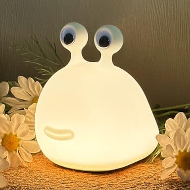 LEDHOLYT Night Light for Kids,Cute Silicone Nursery Slug Lamp for Baby and Toddler,Animal NightLight for Boys and Girls,Fun Squishy Night Lamp for Bedroom,Kawaii Bedside Lamp for Kids Room - Image 1
