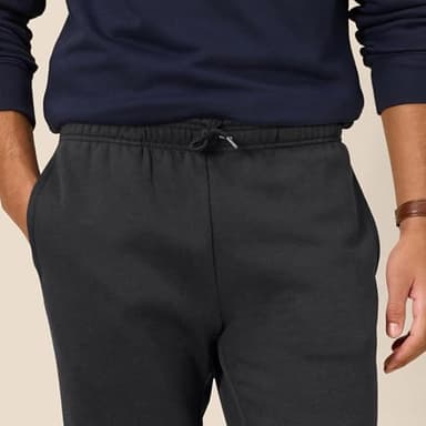 Amazon Essentials Men's Relaxed Joggers Sweatpants, Fleece, Comfortable Fit, Washed Black, X-Large - Image 4