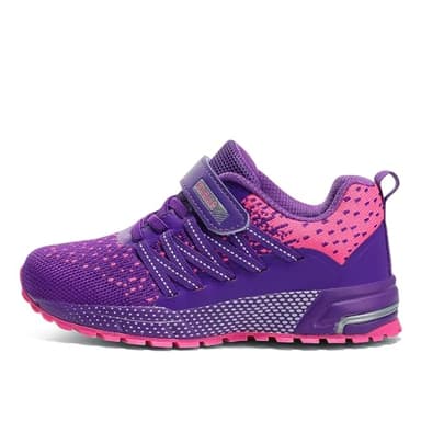 Kids Sneakers for Boys Girls Running Tennis Shoes Lightweight Breathable Sport Athletic Purple B Size US 4.5 Big Kid - Image 7