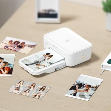 HPRT Photo Printer 4x6 with 108 Sheet Photo Paper& 2 Ribbon, Instant Picture Printer for iPhone, Smartphone, Thermal Dye Sublimation, WI-Fi Connnecting, Home Use, White - Image 4